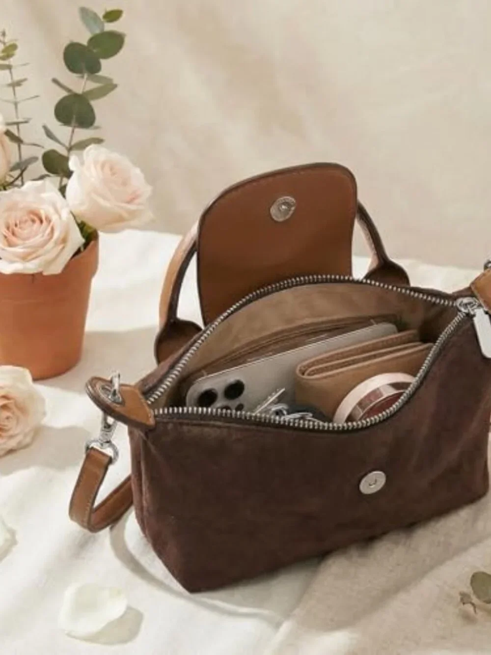 Trendy Crossbody Shoulder Purse Dumpling Handbag Faux Leather Everyday Travel